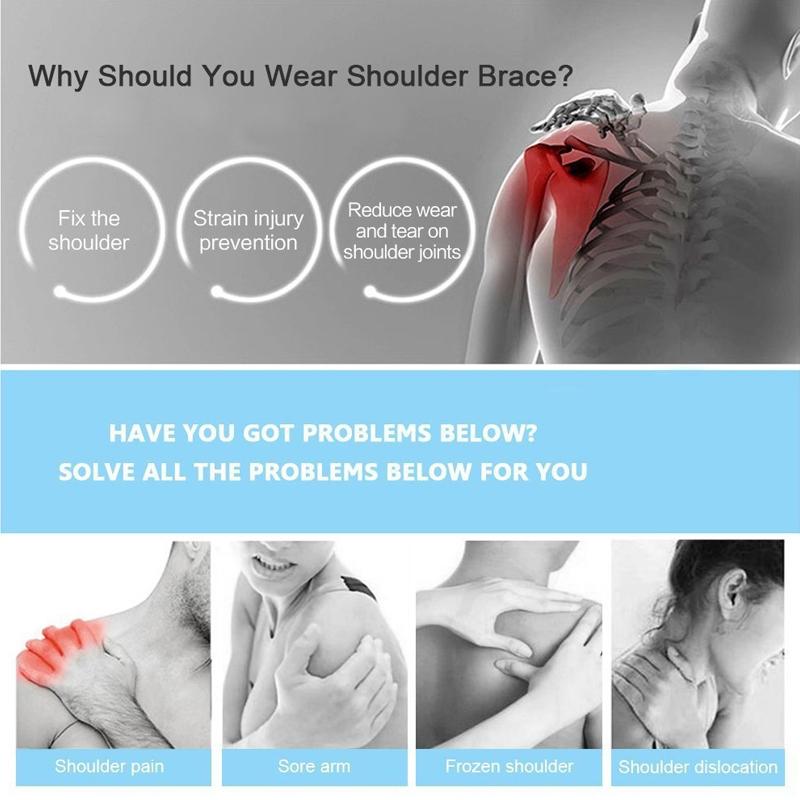 Adjustable Shoulder Support Brace For Pain Relief Breathable Compression Strap Sports Stabilizer 4