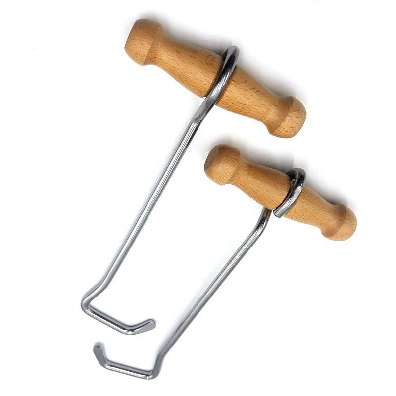 Wood Handle Boot Puller Hook Long Shoe Horn For Cowboy Boots 2