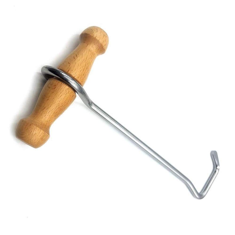 Wood Handle Boot Puller Hook Long Shoe Horn For Cowboy Boots 6