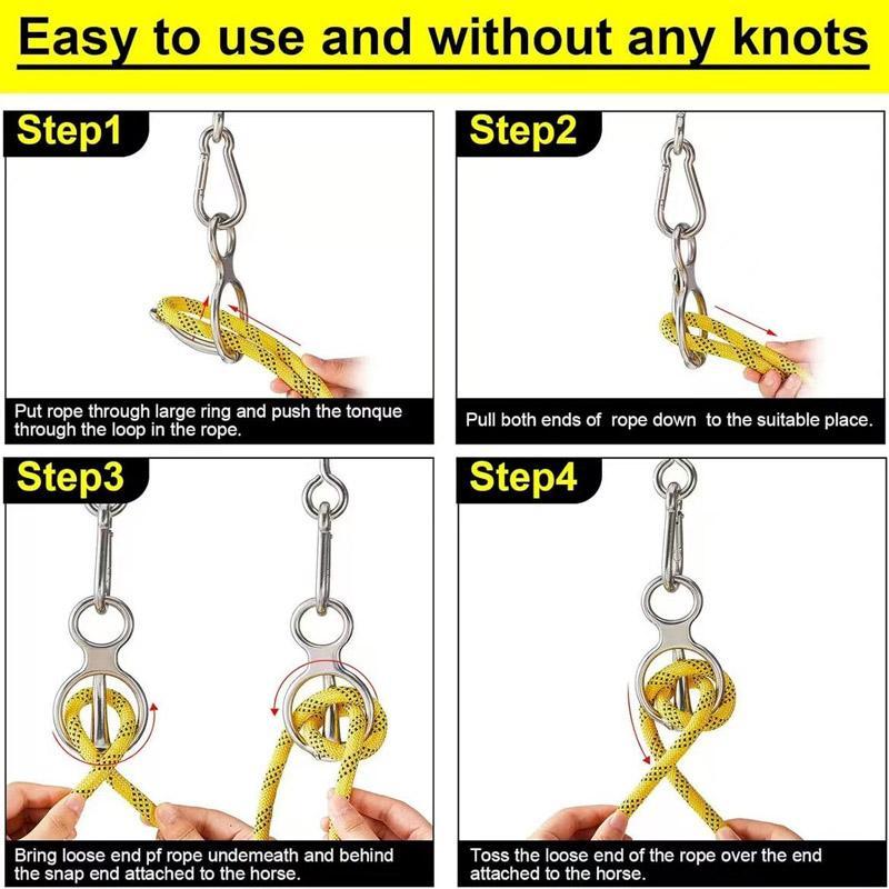 Premium Horse Tether Buckles Set Durable Equestrian Safety Rope Clips 9