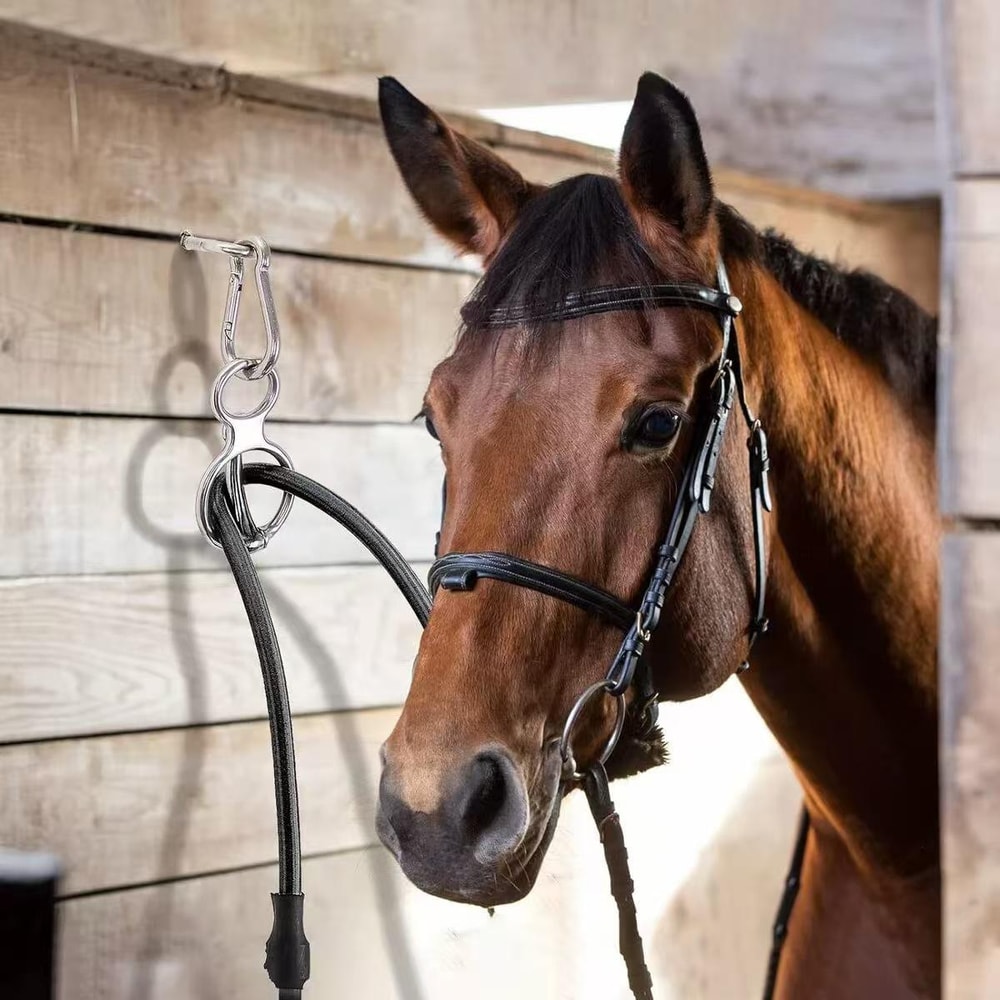 Premium Horse Tether Buckles Set Durable Equestrian Safety Rope Clips 1