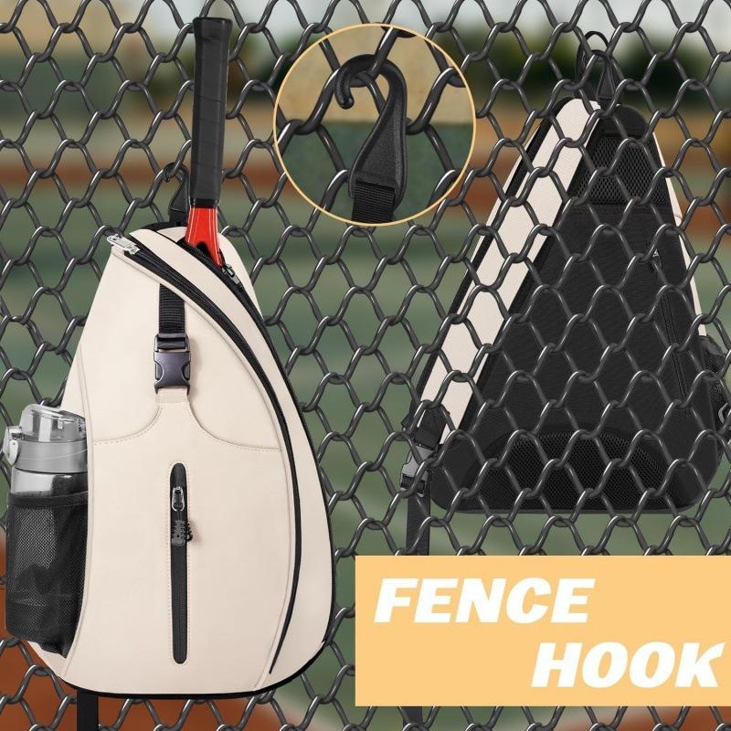 Portable Outdoor Sports Tennis Racket Crossbody Bag With Zoned Storage 3