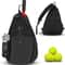 Portable Outdoor Sports Tennis Racket Crossbody Bag With Zoned Storage 4