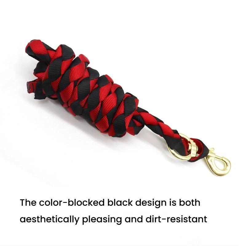 Premium Hand Braided Horse Lead Rope With Durable Woven Webbing Reins 2