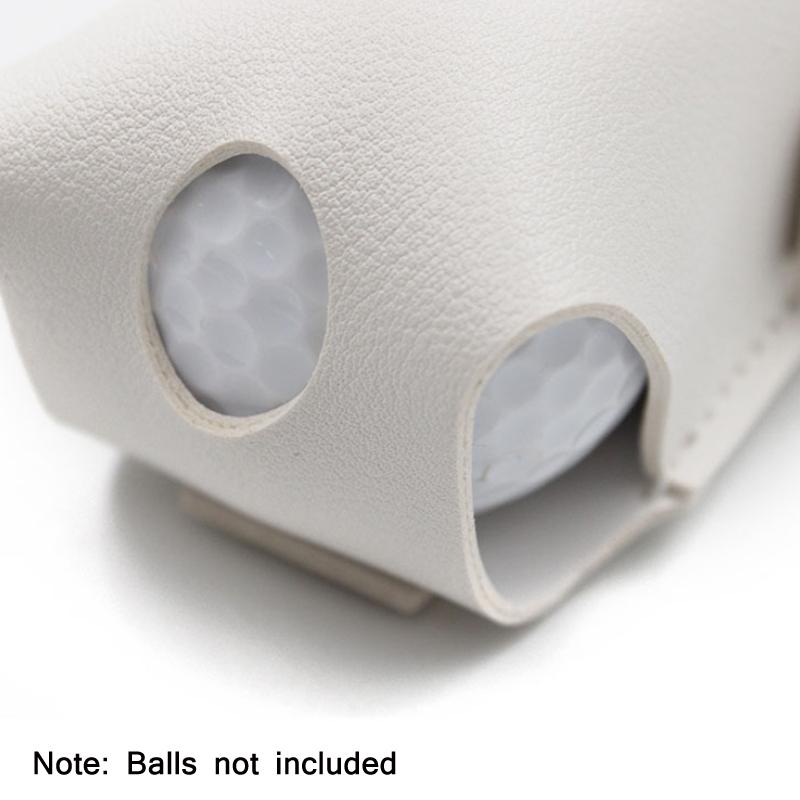 Portable Golf Ball Pouch PU Leather Mini Clip On Golf Accessory Bag 5
