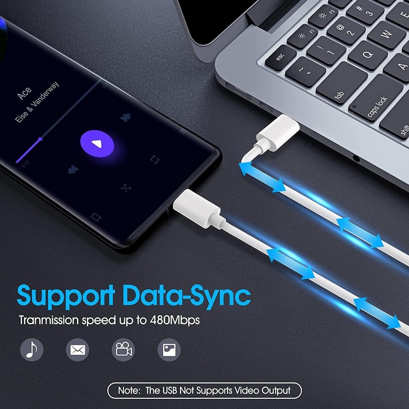 60W USB C Fast Charging Cable Type C To Type C Data Sync Cord 7