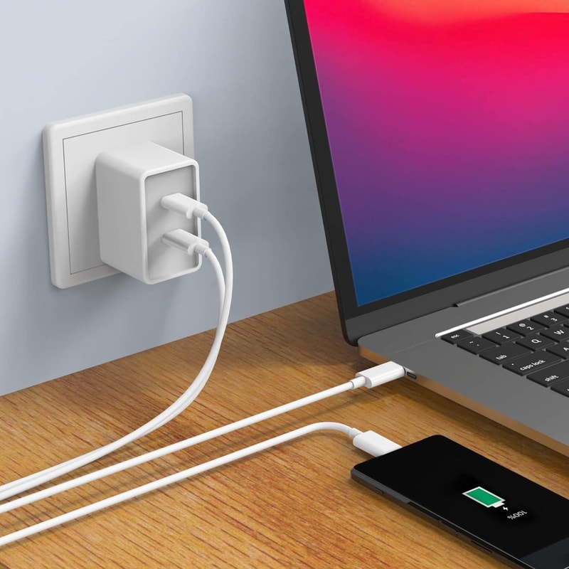 60W USB C Fast Charging Cable Type C To Type C Data Sync Cord 0