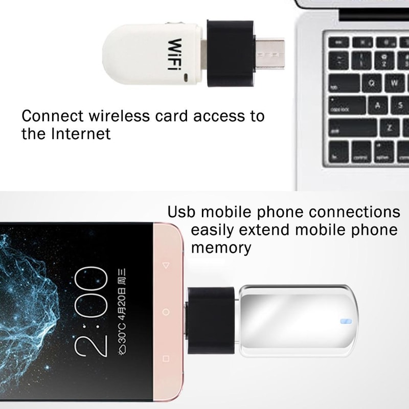 USB C OTG Adapter For Fast Charging Data Transfer USB 20 Converter 5