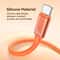 60W USB C Fast Charging Cable Short Silicone Type C Lanyard Cord 4