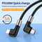 100W USB C Fast Charging Cable With Dual 90 Elbow Design For Gaming Data Transfer 3
