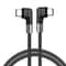 100W USB C fast charging cable with Dual 90° Elbow Design for Gaming & Data Transfer