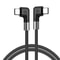 100W USB C fast charging cable with Dual 90° Elbow Design for Gaming & Data Transfer