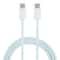 20W USB C to USB C Cable Macaron Braided Fast Charging Cord for Phones, Tablets