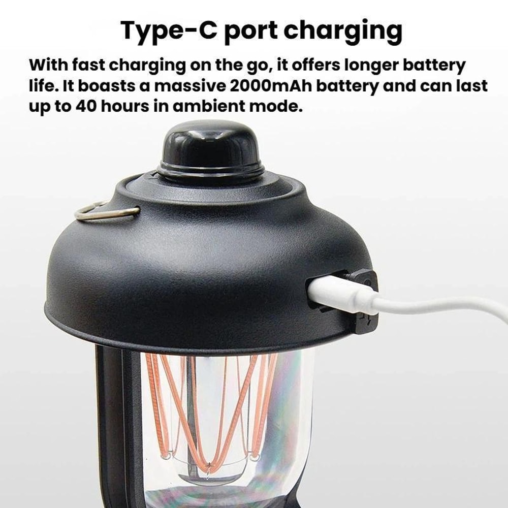 Portable Camping Lantern With IPX6 Waterproof LED Light USB C Dimmable Glow 7