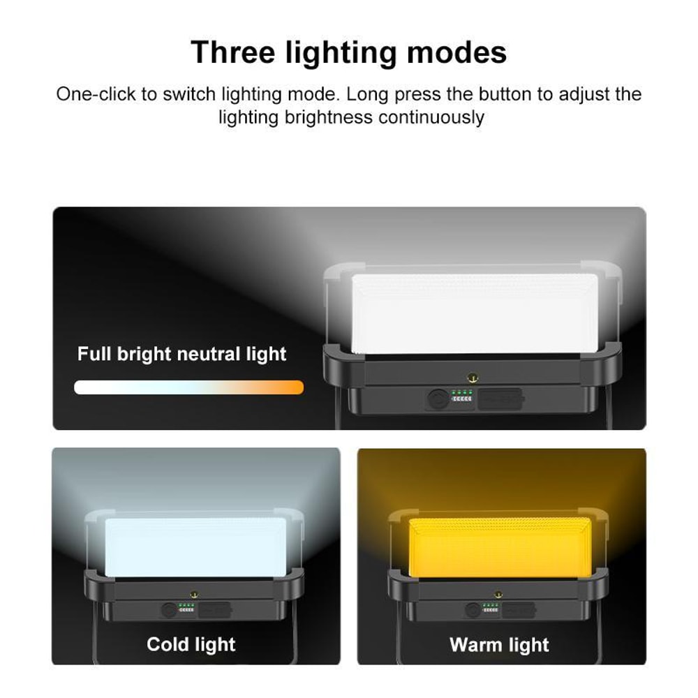DH17 Portable Floodlight Rechargeable LED Work Light For Camping Emergency Use 5