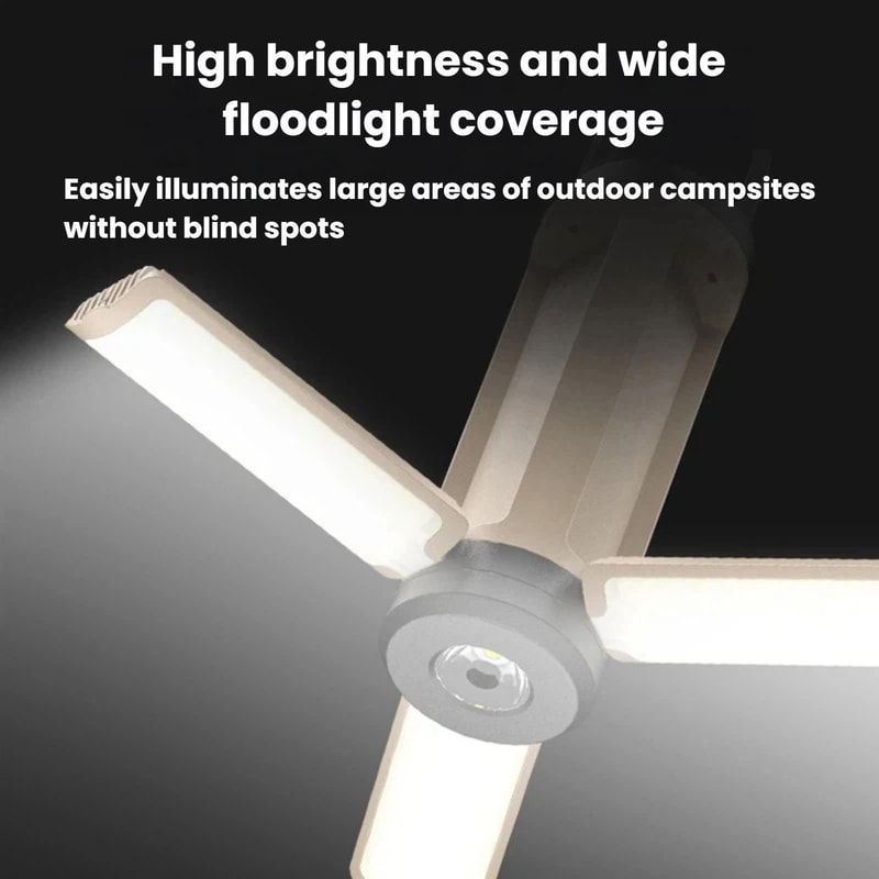 Foldable LED Camping Lantern With Hook And Type C Rechargeable Tent Light 1