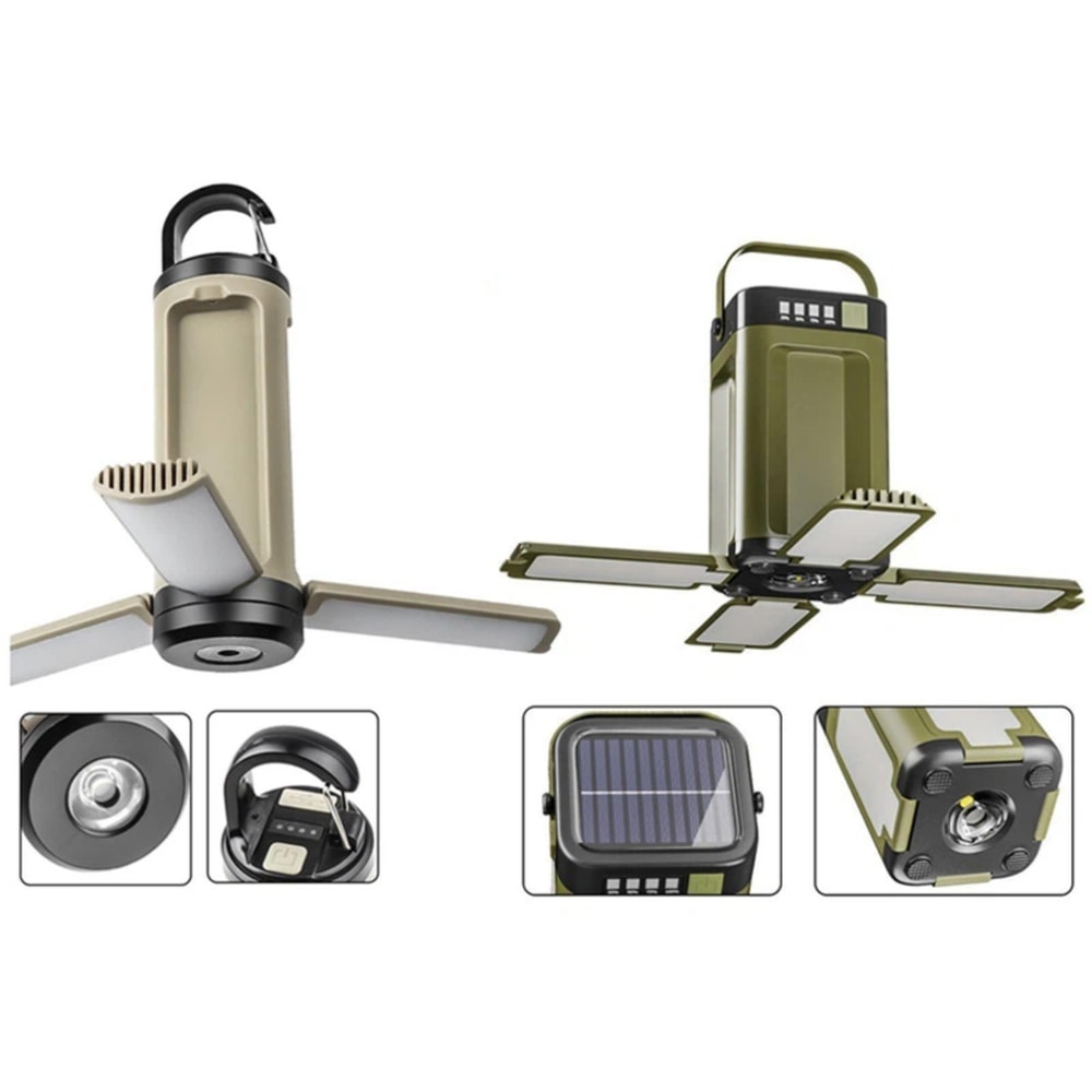Foldable LED Camping Lantern With Hook And Type C Rechargeable Tent Light 9