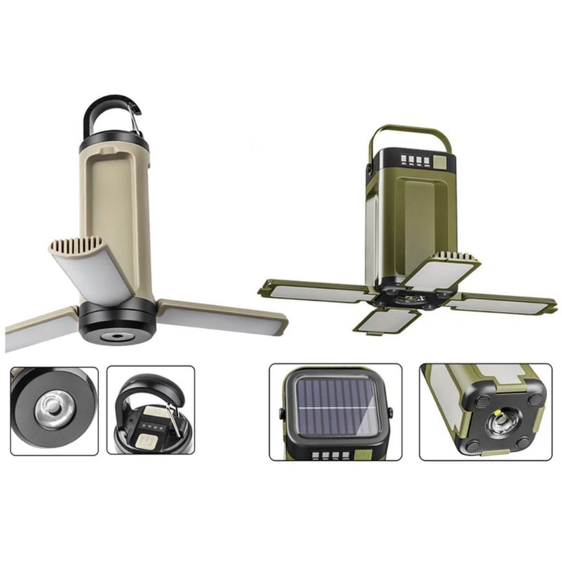 Foldable LED Camping Lantern With Hook And Type C Rechargeable Tent Light 9