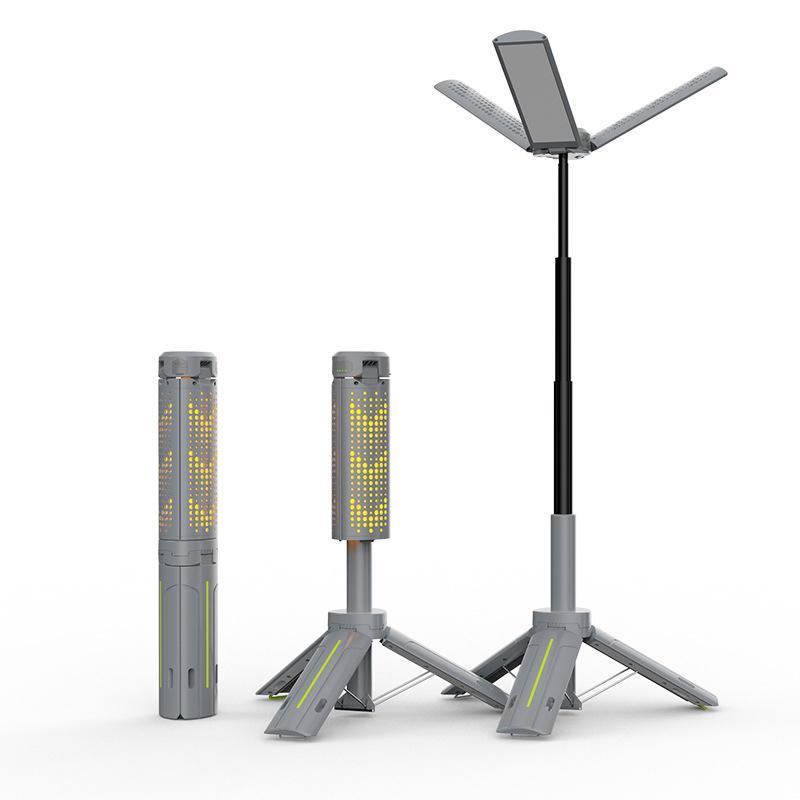 720 Rotating LED Camping Lantern With Foldable Tripod Light USB Rechargeable Power Bank 0
