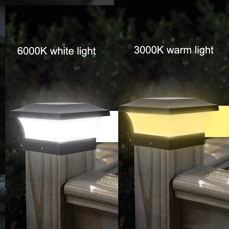Solar LED Waterproof Outdoor Column Light For Garden Fence Patio And Courtyard Decor 6