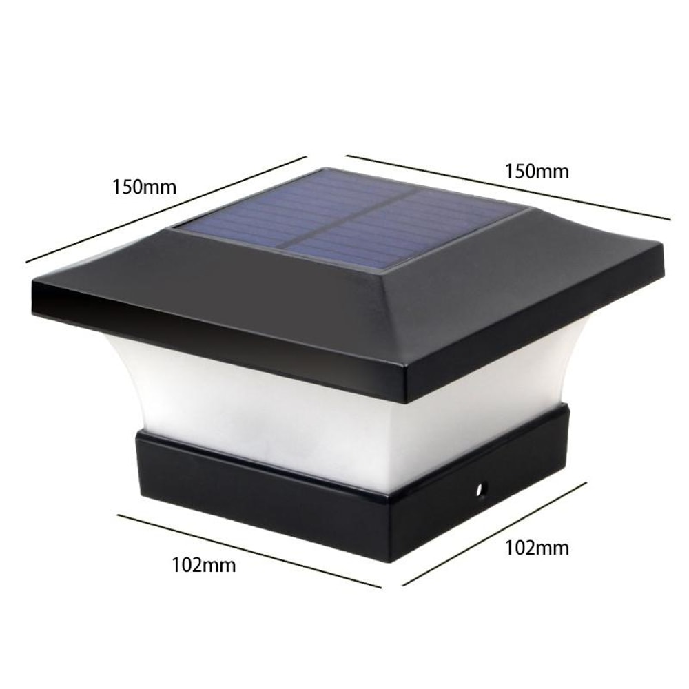 Solar LED Waterproof Outdoor Column Light For Garden Fence Patio And Courtyard Decor 2