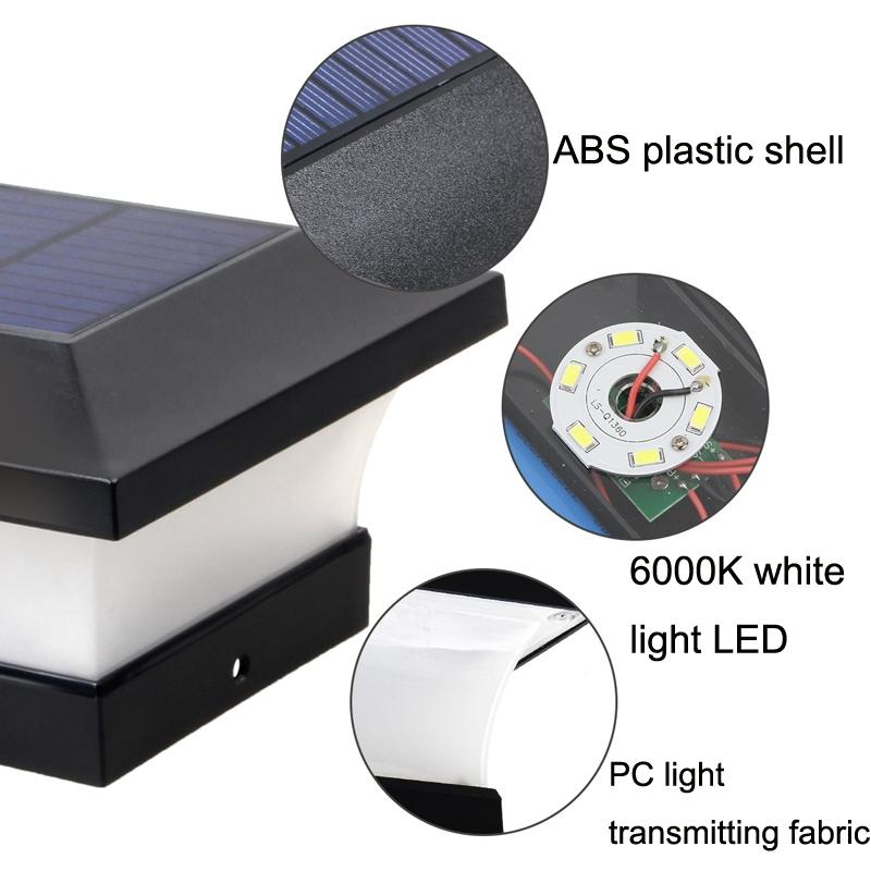 Solar LED Waterproof Outdoor Column Light For Garden Fence Patio And Courtyard Decor 4