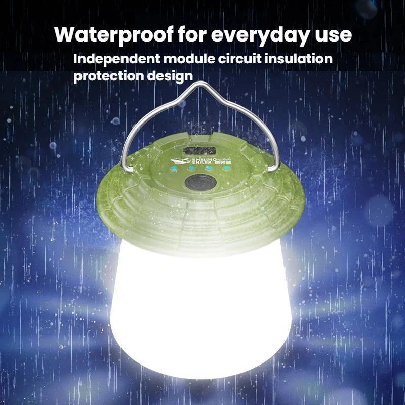 SMILING SHARK Rechargeable Camping Lantern LED Hanging Light For Tent Emergency Night Market Use 6