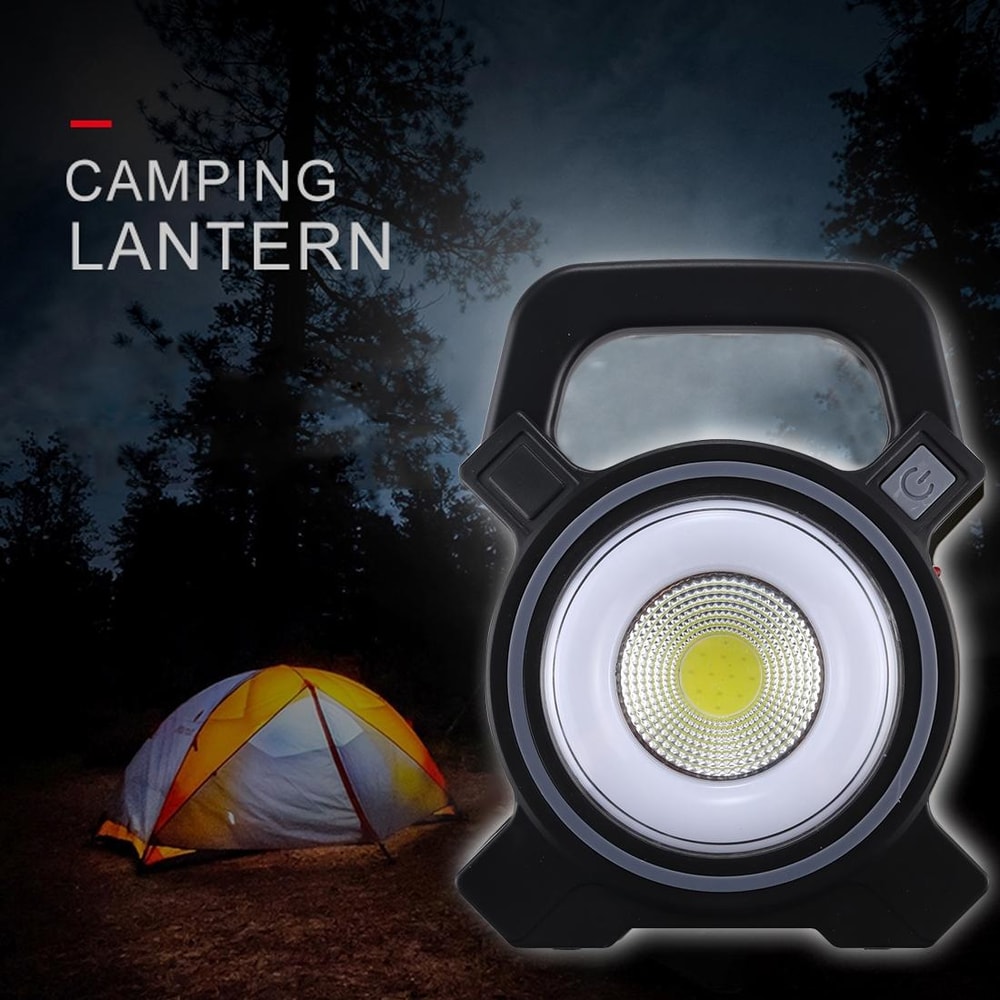 Solar Rechargeable COB LED Work Light Portable Camping Lamp With Power Bank 8