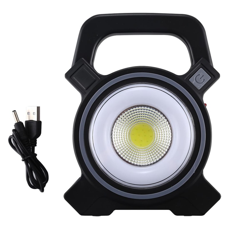 Solar Rechargeable COB LED Work Light Portable Camping Lamp With Power Bank 4