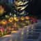 Solar Flame Pathway Lights 2 Pack Waterproof LED Garden Torch Lamps 5