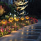 Solar Flame Pathway Lights 2 Pack Waterproof LED Garden Torch Lamps 5