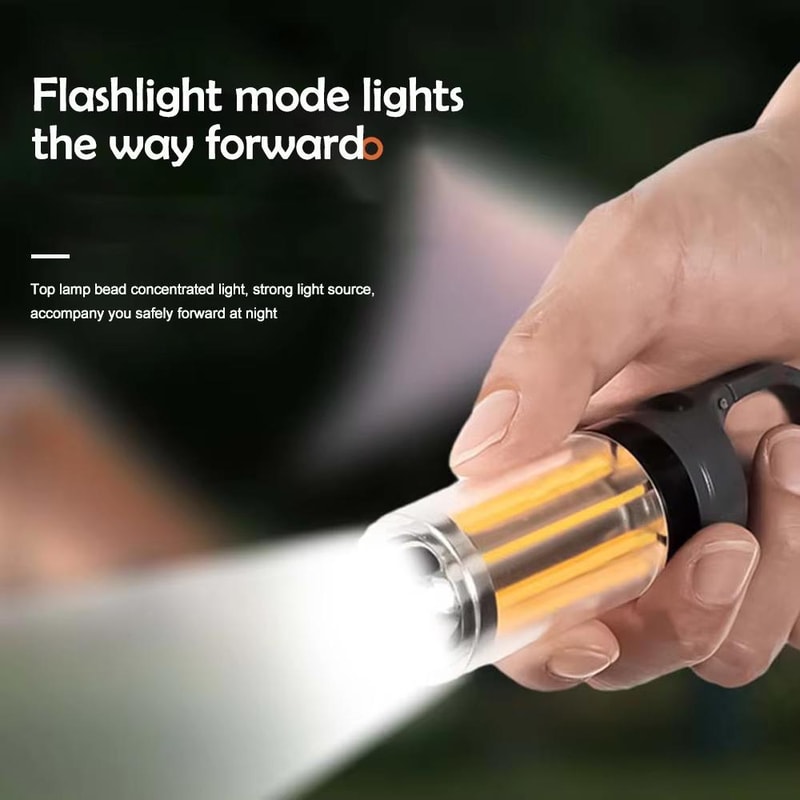 GlowTrail Rechargeable Camping Lantern Flashlight With Warm White Dual Light 4