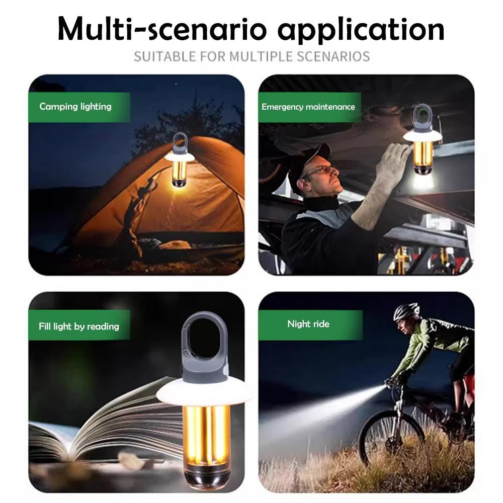 GlowTrail Rechargeable Camping Lantern Flashlight With Warm White Dual Light 11