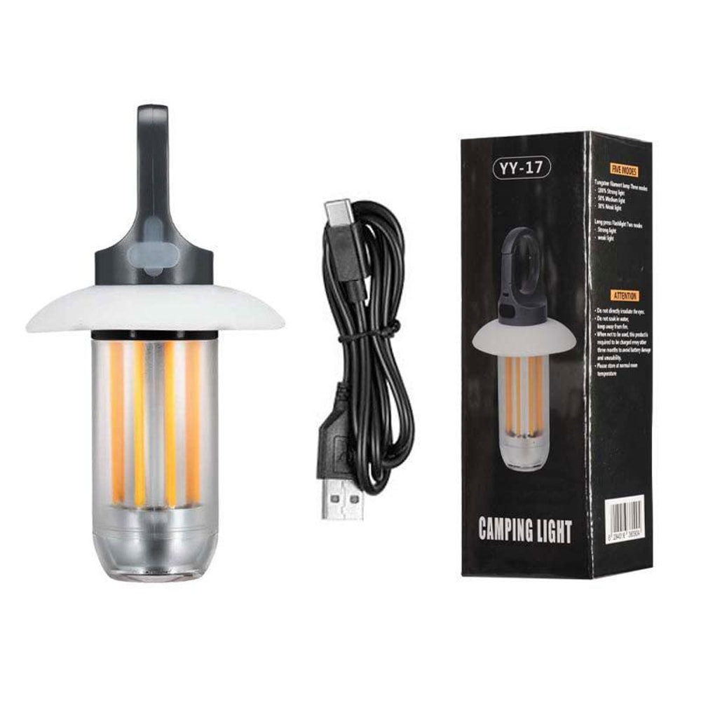 GlowTrail Rechargeable Camping Lantern Flashlight With Warm White Dual Light 7