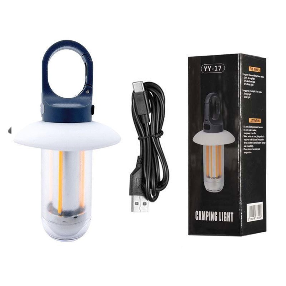 GlowTrail Rechargeable Camping Lantern Flashlight With Warm White Dual Light 5