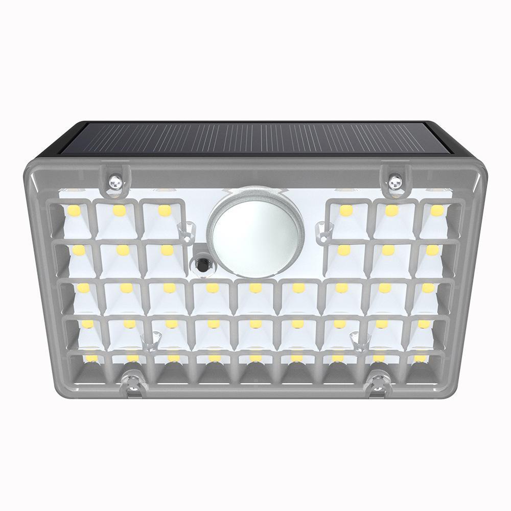 Solar Motion Sensor Wall Light With Dual Color LEDs IP65 Waterproof Outdoor Security Lamp 0