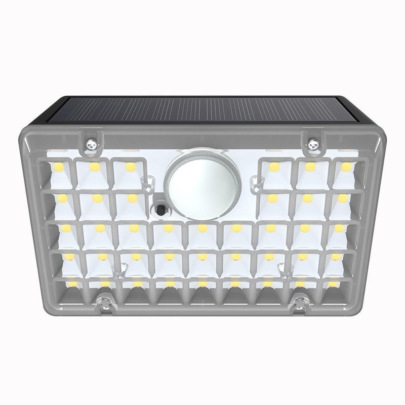 Solar Motion Sensor Wall Light With Dual Color LEDs IP65 Waterproof Outdoor Security Lamp 0
