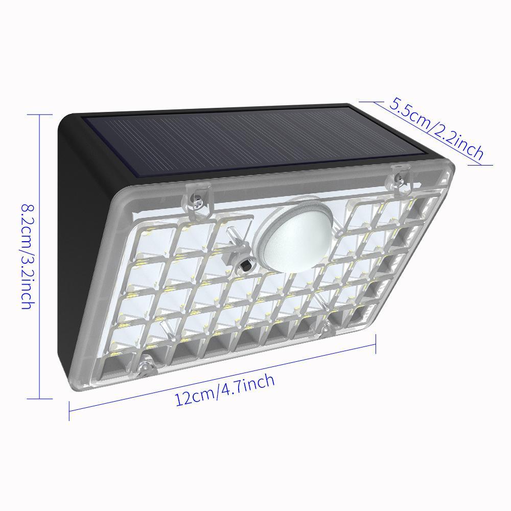 Solar Motion Sensor Wall Light With Dual Color LEDs IP65 Waterproof Outdoor Security Lamp 5