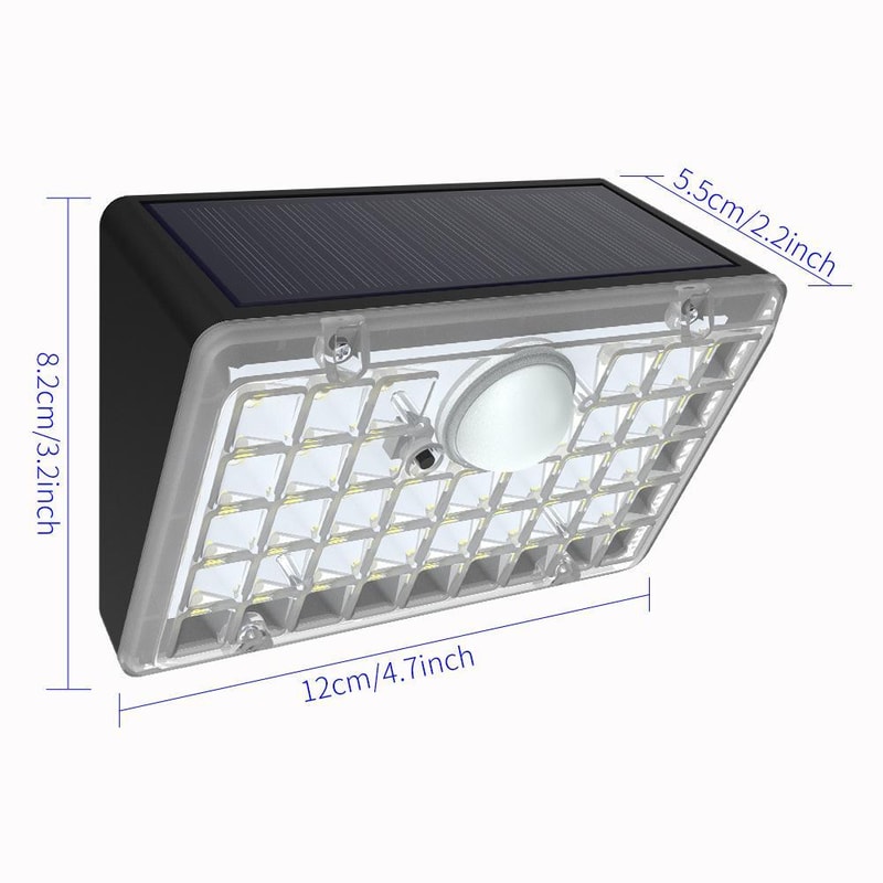 Solar Motion Sensor Wall Light With Dual Color LEDs IP65 Waterproof Outdoor Security Lamp 5