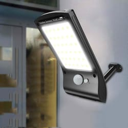 lumaguard solar motion sensor wall light with 36 led waterproof outdoor security lighting