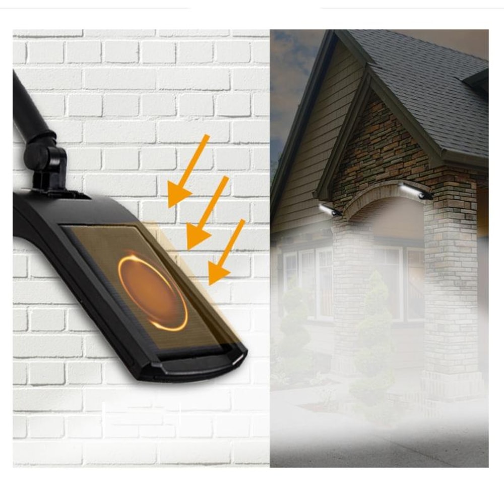 LumaGuard Solar Motion Sensor Wall Light with 36 LED Waterproof Outdoor Security Lighting