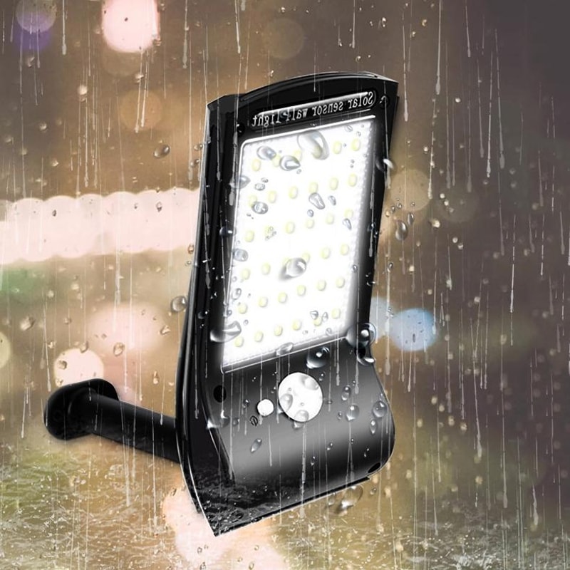 LumaGuard Solar Motion Sensor Wall Light with 36 LED Waterproof Outdoor Security Lighting