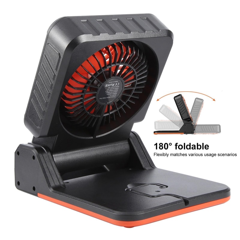 Solar Camping Fan Light With USB Charger And LCD Power Display 8