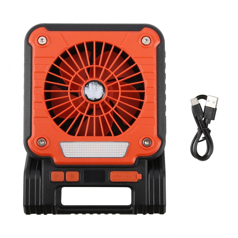 Solar Camping Fan Light With USB Charger And LCD Power Display 6