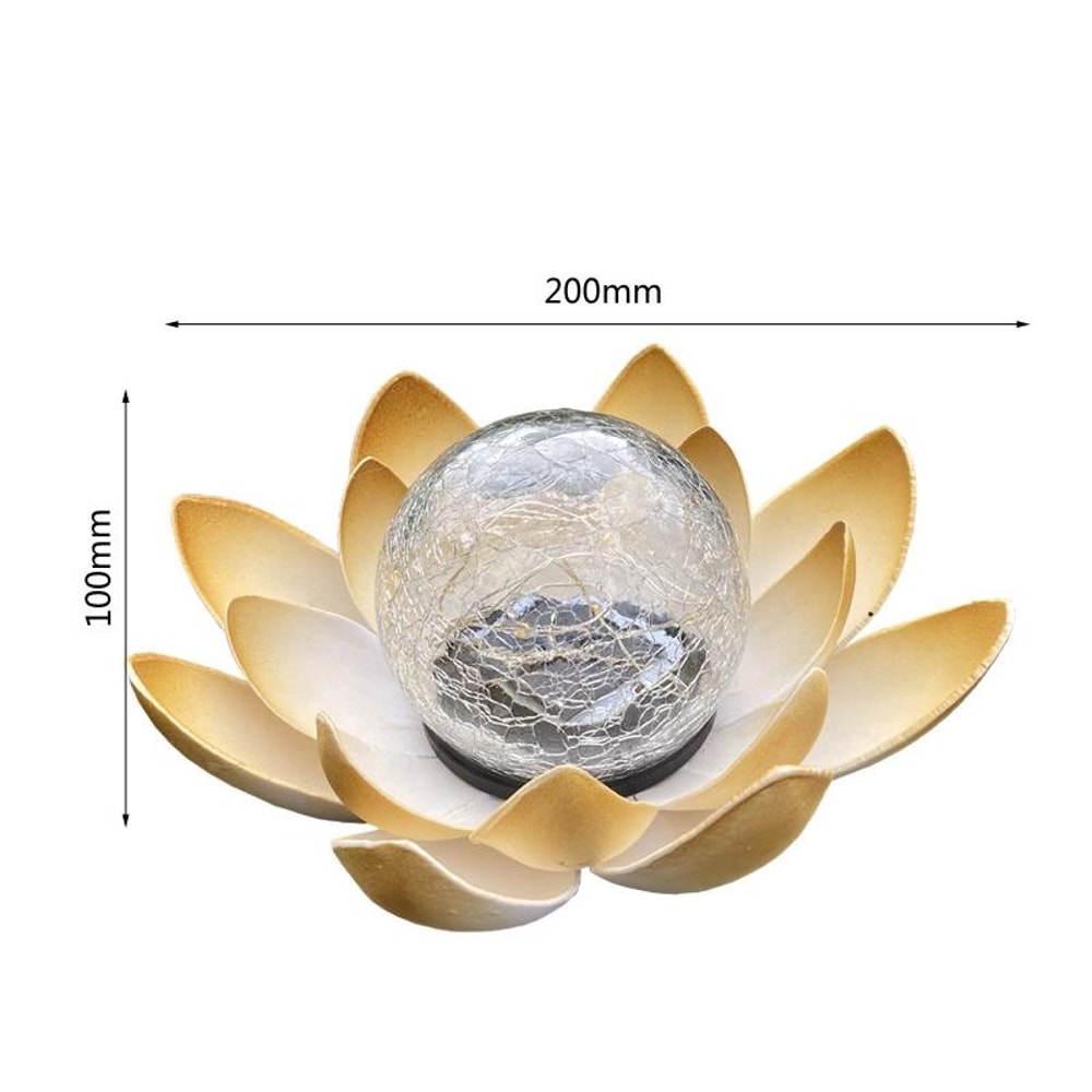Solar Lotus Garden Light Waterproof LED Courtyard Lamp For Outdoor Patio Decor 3