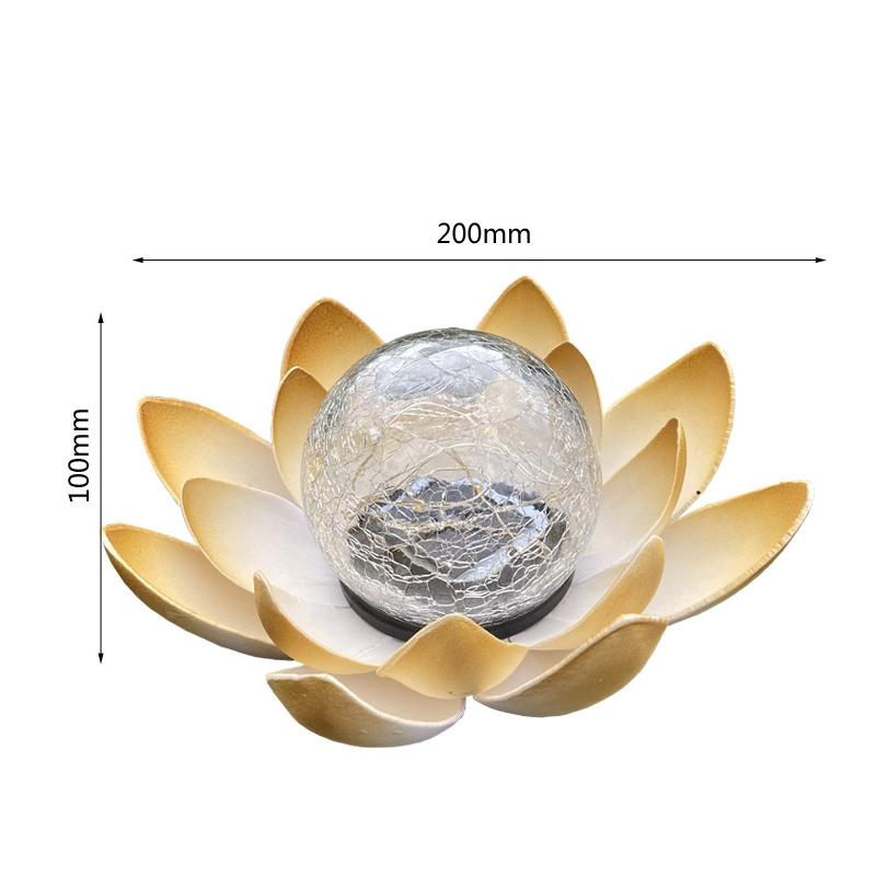 Solar Lotus Garden Light Waterproof LED Courtyard Lamp For Outdoor Patio Decor 3