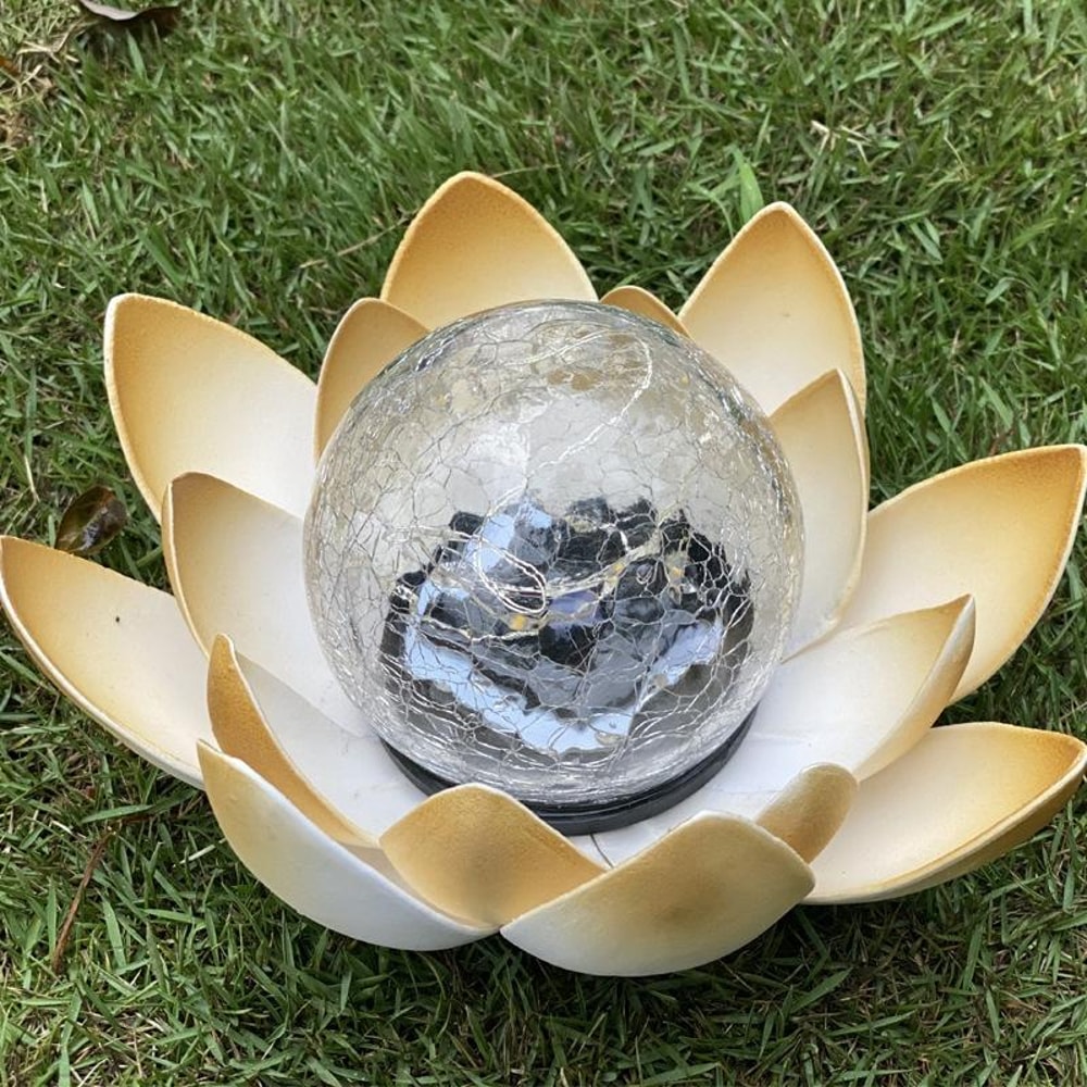 Solar Lotus Garden Light Waterproof LED Courtyard Lamp For Outdoor Patio Decor 2