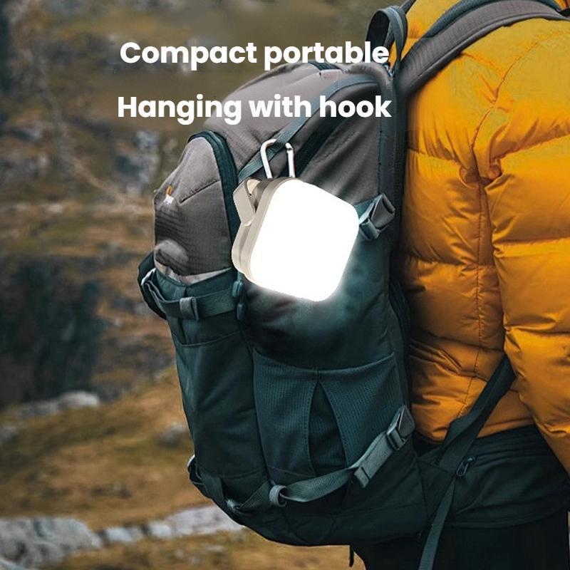 3 Level LED Camping Lantern Portable Tent Light With Type C Rechargeable Hook 1