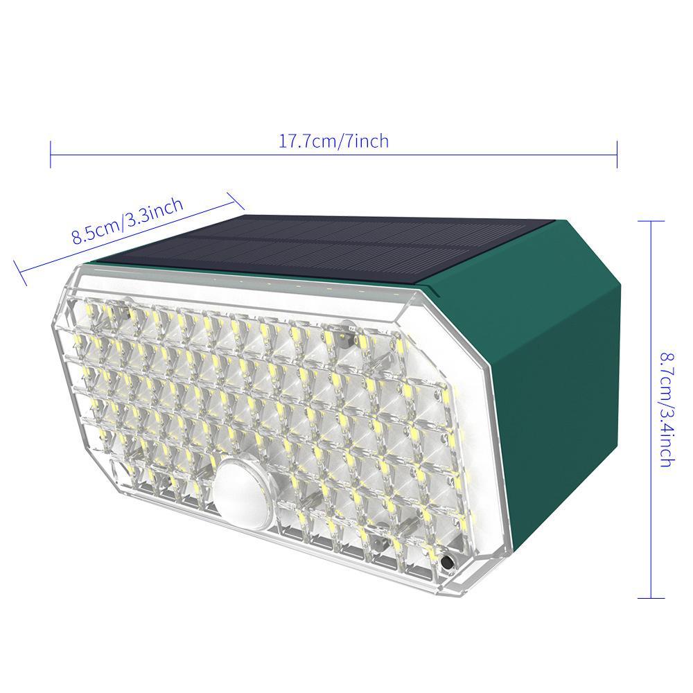 Solar Motion Sensor Wall Light With Dual Color LEDs IP65 Waterproof Protection 5
