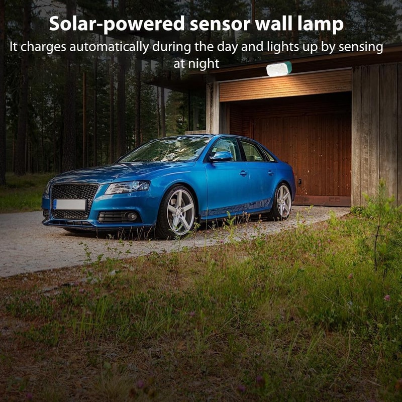 Solar Motion Sensor Wall Light With Dual Color LEDs IP65 Waterproof Protection 4